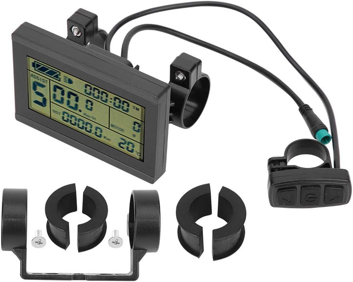 24-V-36-V-48-V-LCD-Display E-Bike Digital Meterm, Fahrradumbau KT-LCD3U Horizontaler Schwarzweiss-LC