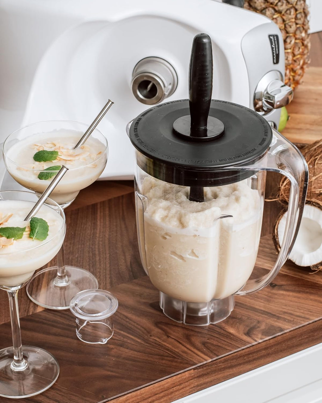 Ankarsrum Mixer + Stössel, BPA-freier 1,5 Liter Tritan Behälter | für Smoothies, Shakes, Suppen & Ei