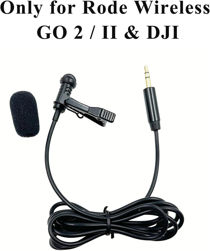 Lavalier Ansteckmikrofon für DJI MIC 2 Wireless Transmitter Sender, für Rode GO II 2 Wireless Pro Mi