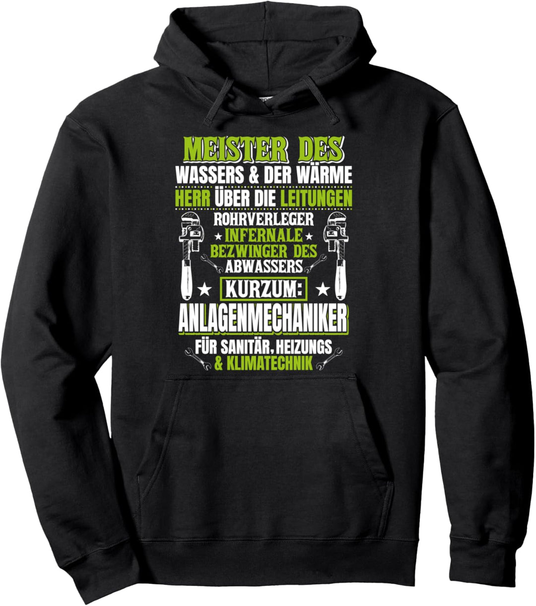 Installateur Werkzeug Heizungsbauer Anlagenmechaniker Ingeni Pullover Hoodie