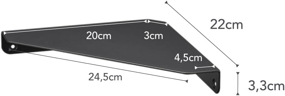 Yamazaki 6912 TOWER Wandmontiertes Eckregal, schwarz, Stahl, minimalistisch, 22 x 22 x 3.3 cm One Si