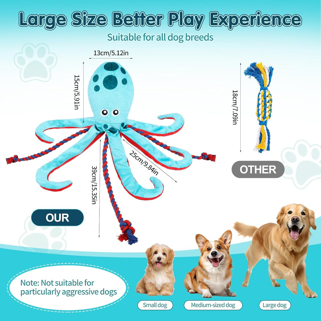 Baumwollseil interaktives Spielzeug kein stopfendes Crinkle-Plüsch-Hundespielzeug Hunde-Quietschspie