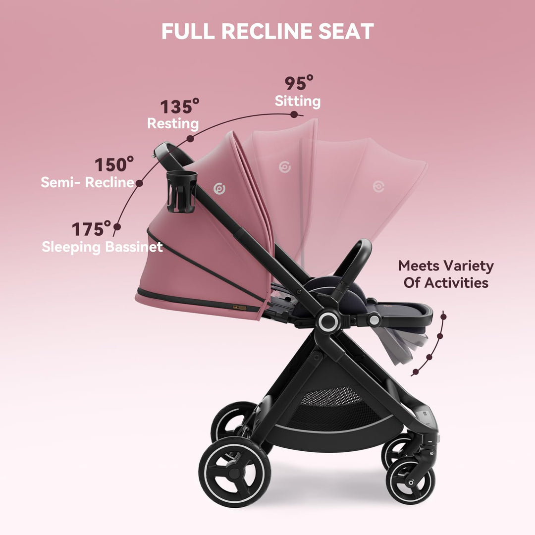 ELITTLE Kinderwagen Verstellbarer Fahrtrichtung,ELITTLE EMU Klappbar Buggy,Automatische Schwerpunktv