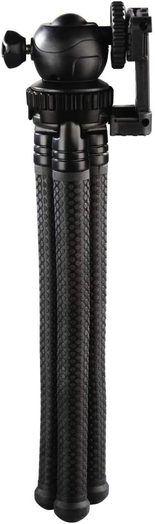 Hama Stativ Flexpro (für Smartphone, GoPro und Kameras, mit Gelenkfüssen, Höhe 27 cm) schwarz, Schwa