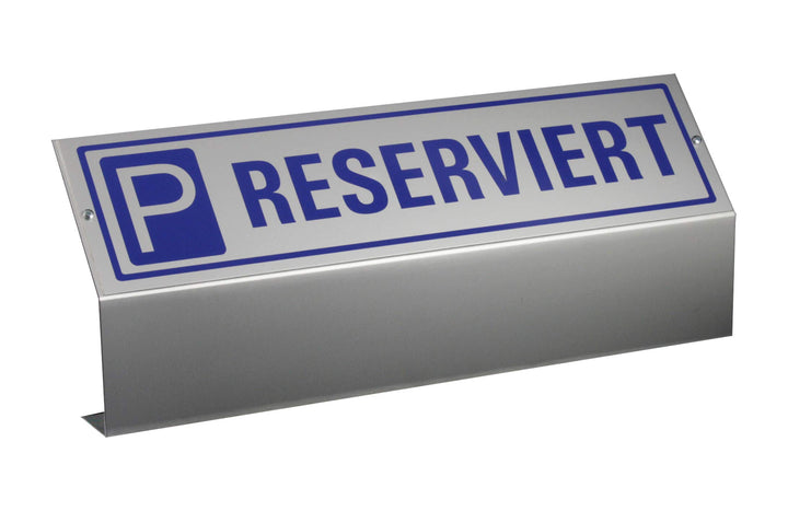 Parkplatzschild - Reserviert | Schild mit Bodenhalter aus Aluminium 2-teilig komplett montiert Offor