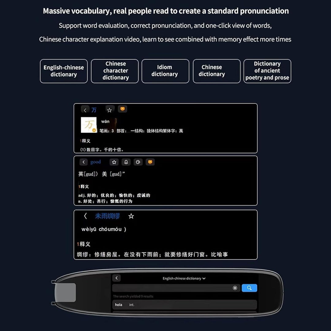 Scan Reader Pen, Scan Reader Pen, Smart Voice Translator Pen Sprachübersetzer Online 142 Sprachen Di