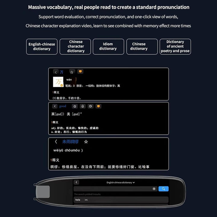 Scan Reader Pen, Scan Reader Pen, Smart Voice Translator Pen Sprachübersetzer Online 142 Sprachen Di
