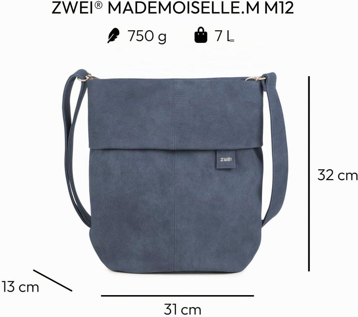 Zwei MADEMOISELLE M12: Elegante A4 Handtasche aus Glattem Kunstleder - Sicherer Verschluss, Vielseit