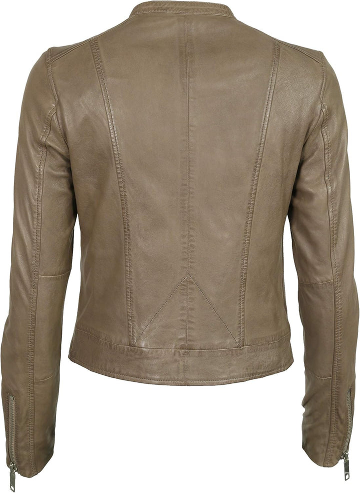 MAZE Damen Lederjacke Grenada L mud, L mud