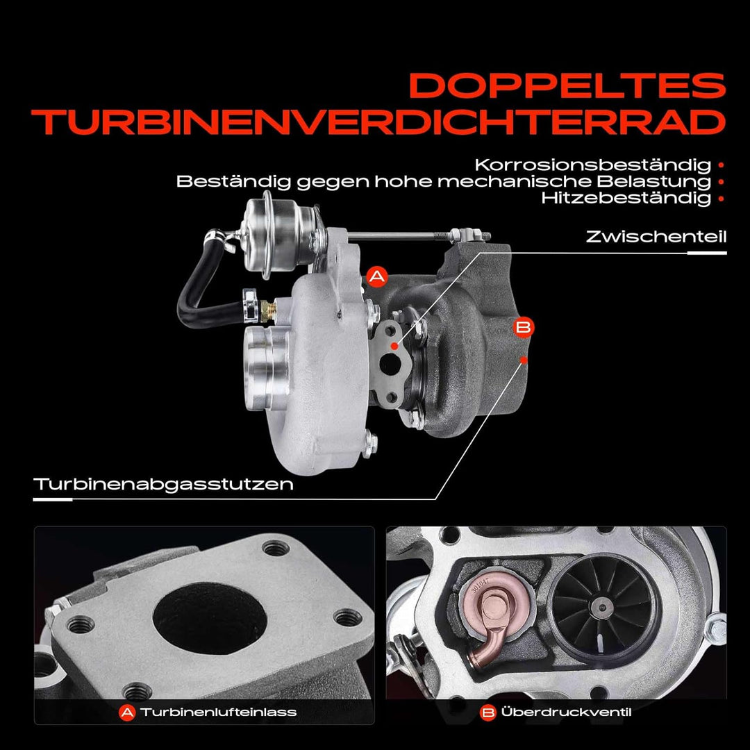 Frankberg Turbolader Kompatibel mit Ducato Bus 250 2.3L 2011-Heute Ducato Bus 250 290 2.3L 2006-2010