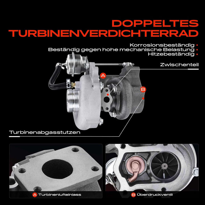 Frankberg Turbolader Kompatibel mit Ducato Bus 250 2.3L 2011-Heute Ducato Bus 250 290 2.3L 2006-2010