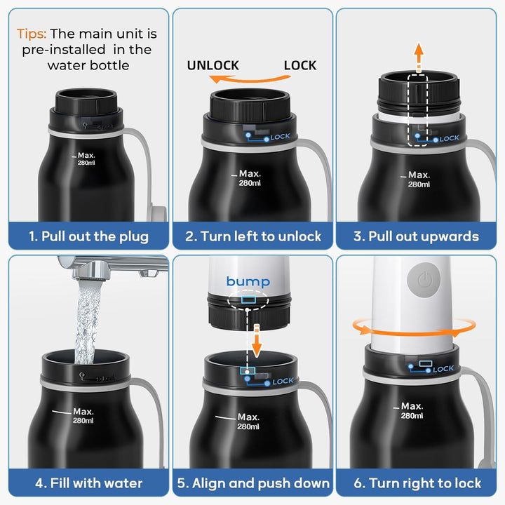 BIGCOW Tragbare Bidet mit 3 Sprühmodi | Elektrische Po Dusche | IPX7 Wasserschutz & Druckregulierung