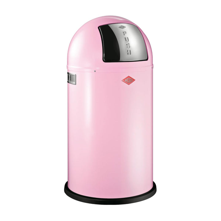 Wesco Pushboy Mülleimer in der Farbe pink, pulverbeschichtetes Stahlblech, 50 Liter Volumen, grosse