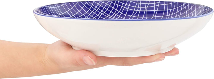 vancasso Takaki Suppenteller aus Porzellan, 4-teilig Set Tiefteller, Ø 21,5 cm Teller Set,700ML 4-te