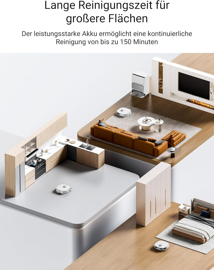 EUREKA J12 Ultra Roboterstaubsauger mit Wischfunktion (Selbstentleerung, Wasch- und Trocknung), 5000
