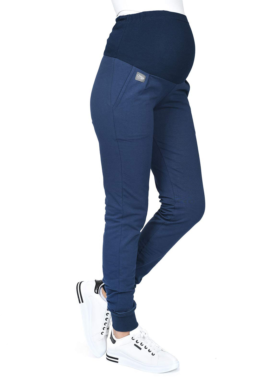 MijaCulture Casual Schwangerschaftshose Umstandshose mit Bauch-Panel Coco M003 S Dunkelblau, S Dunke