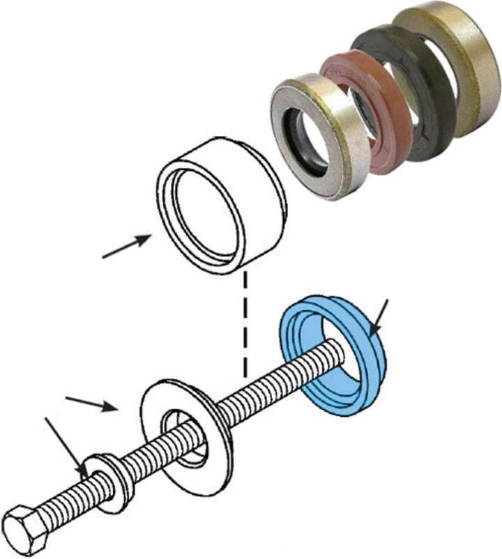 KS Tools 700.1280 Wellendichtring und Simmerring Montagewerkzeug-Satz,