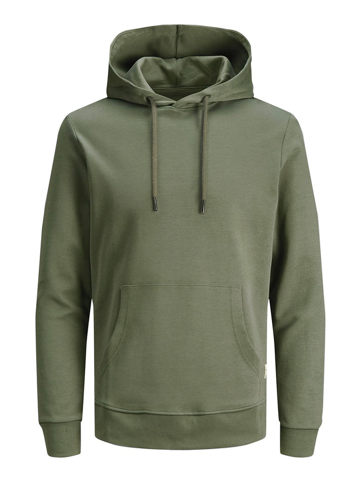 JACK & JONES Male Kapuzenpullover Einfarbig Kapuzenpullover XS Dusty Olive, XS Dusty Olive