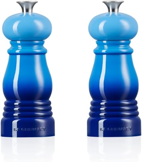 Le Creuset Kleines Mühlenset, Salz- und Pfeffermühle, ABS-Kunststoff, Je 5 x 5 x 12,1 cm, Keramik-Ma
