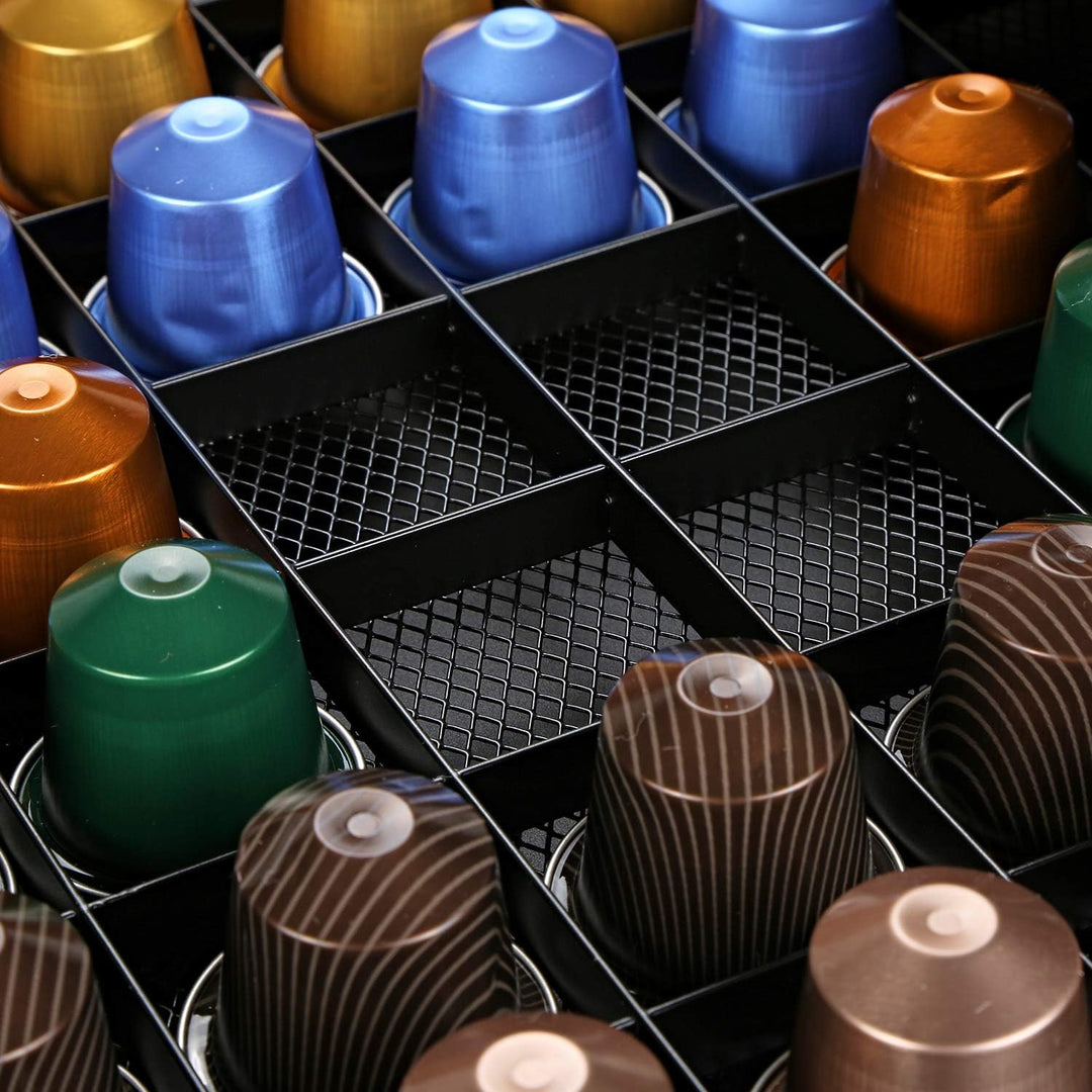 HiveNets Kaffee Kapselhalter, Schubladenbox Aufbewahrung für Nespresso, Fassungsvermögen: 60 Stück R