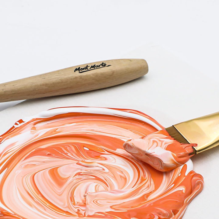 Mont Marte Schule Acrylfarben, Orange,1/2 Gallone (2 Liter), Perfekt für Studenten und Künstler, Aus