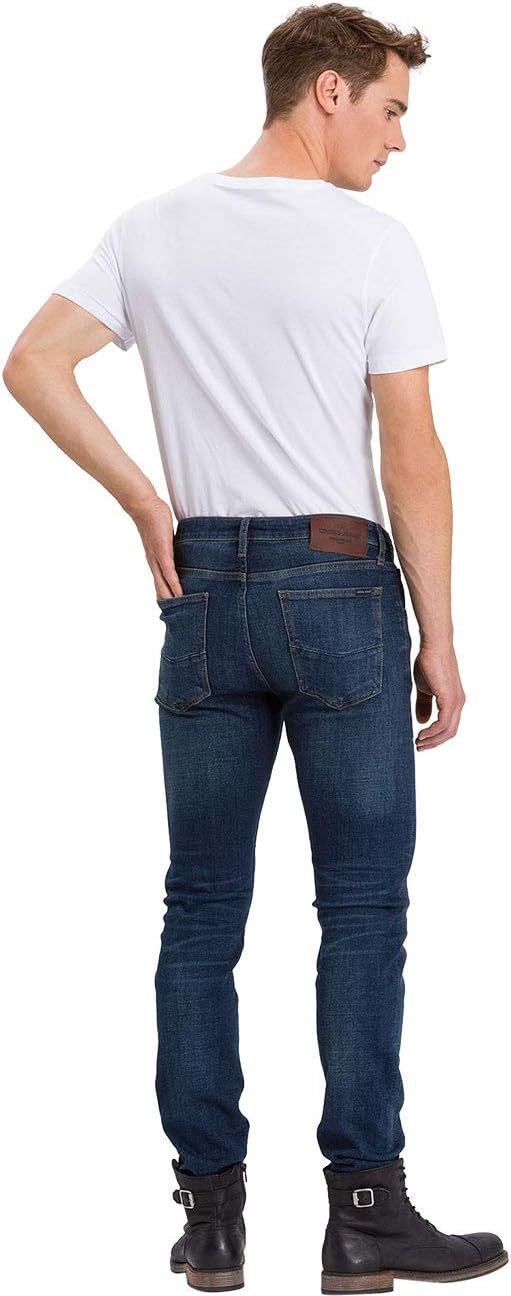 Cross Jeans Herren Damien Slim Jeans 30W / 34L Blau (Dirty Blue 018), 30W / 34L Blau (Dirty Blue 018