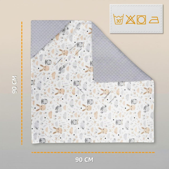 Einschlagdecke Babyschale Baby Decke 90x90 cm - Fusssack Blanket für Kinderwagen und Autositz Winter