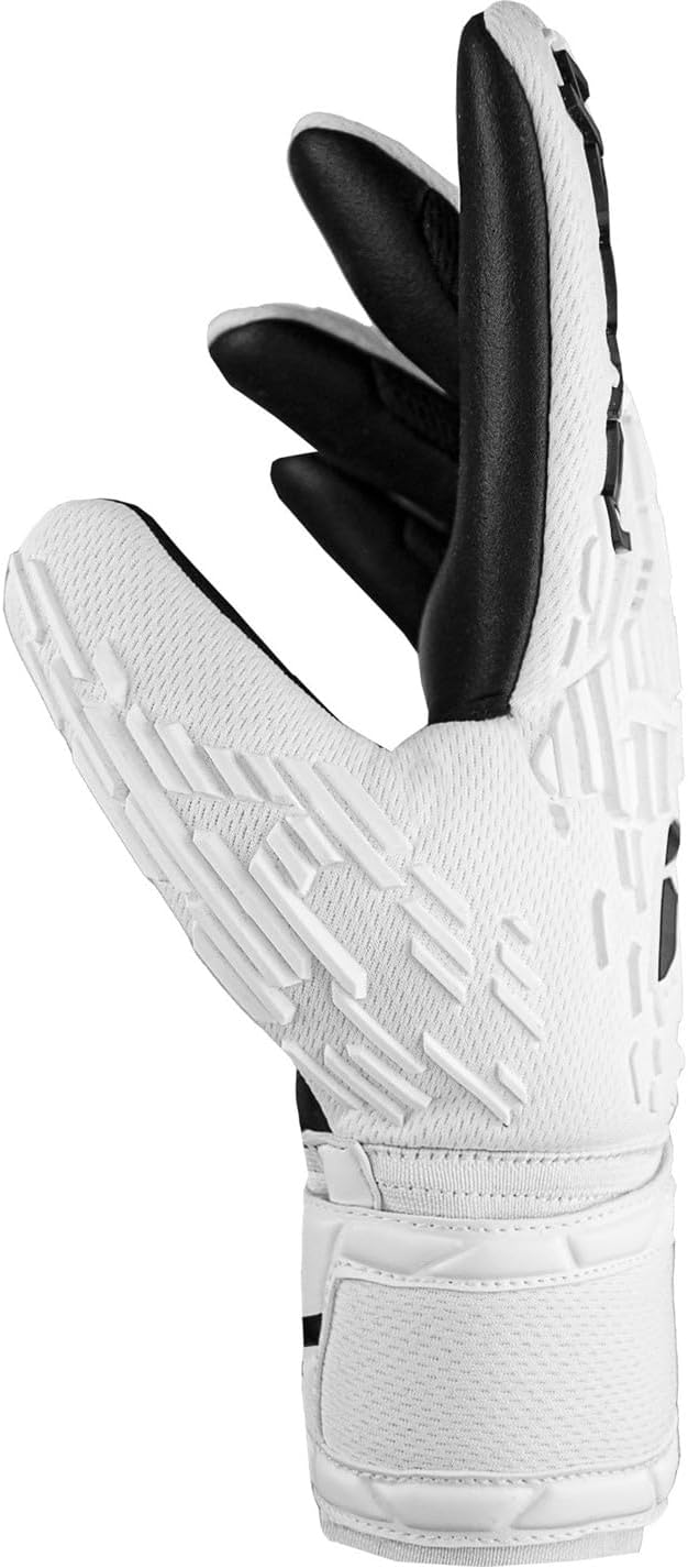 REUSCH Unisex Jugend Attrakt Freegel Silver Junior Torwarthandschuhe 5.5 1101 White/Black, 5.5 1101