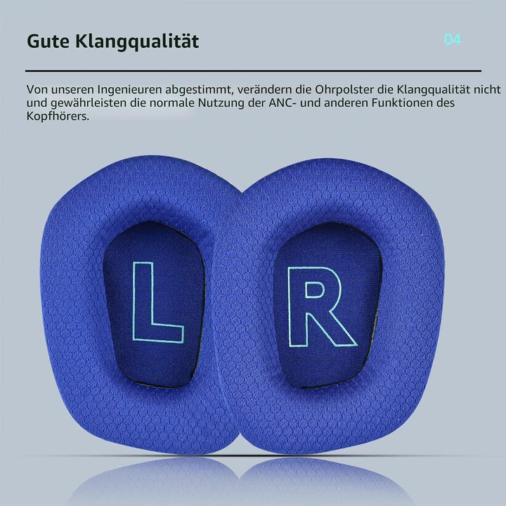 Atmungsaktives Netzgewebe Ersatz-Ohrpolster für Logitech G733 & G335 Gaming Headset - Optimale Klang