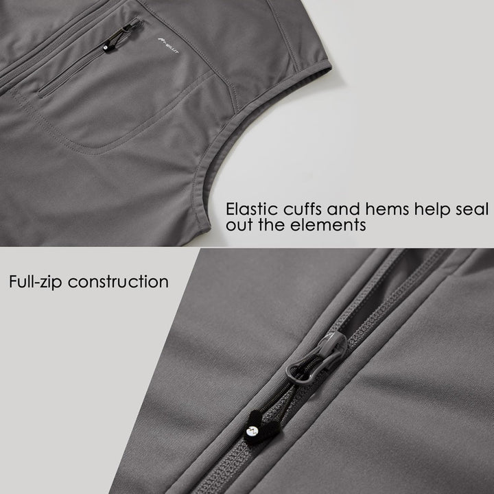 WILLIT Herren Golf Weste Leichtgewicht Softshell Weste Outerwear Ärmellose Jacke für Wandern Laufen