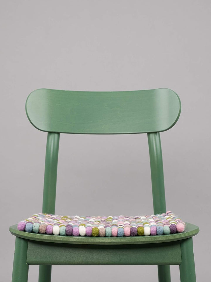 myfelt Filzkugel Sitzauflage Stuhlauflage - Greta - 36x36 cm, bunt