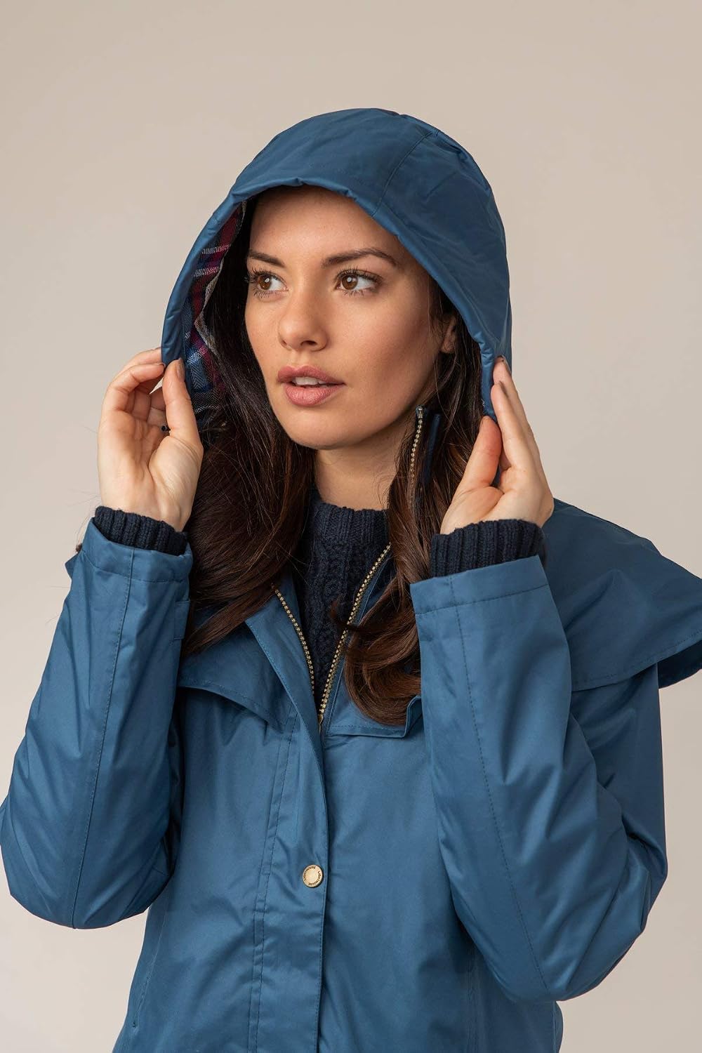 Lighthouse Outback - Damen Regenmantel - lang - wasserdicht 40 Sattes Meerblau, 40 Sattes Meerblau
