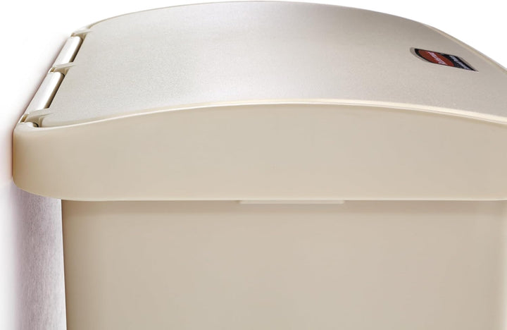 Rubbermaid Commercial Products Slim Jim 1883455 15 Litre Front Step Step-On Resin Wastebasket - Beig