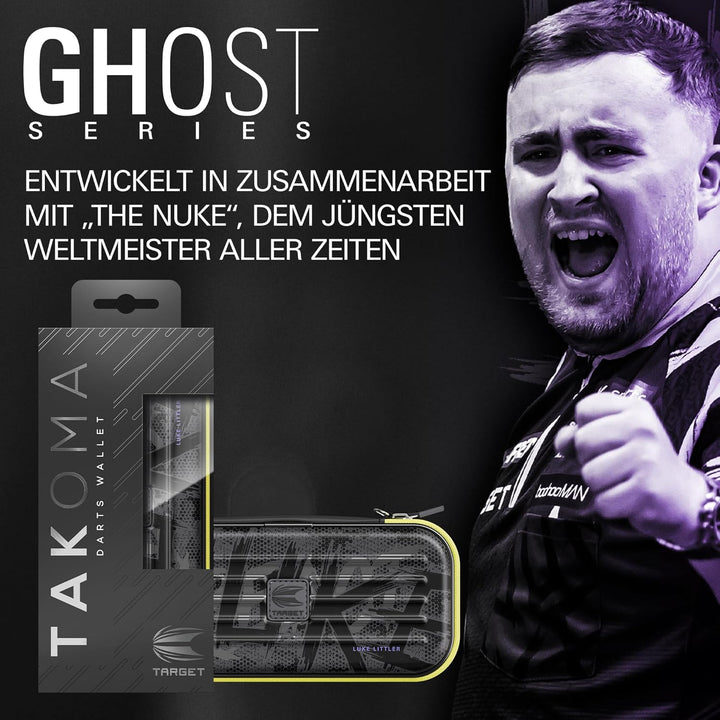 Target Darts Luke Littler Ghost Series Takoma Wallet Regular – Dart-Etui schwarz/weiss | „The Nuke“