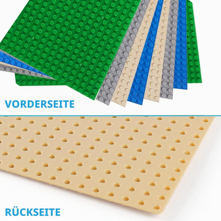HUYIYI 12 Platten-Set Bauplatte Kompatibel mit Meisten Marken,Kompatibel mit Bauplatte Classic,25,5