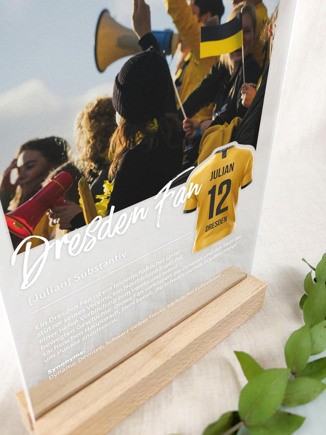 Dresden Geschenk personalisiert - Acryl Geschenk - Definition: Dresden Fan - Dresden Fanartikel, Dre