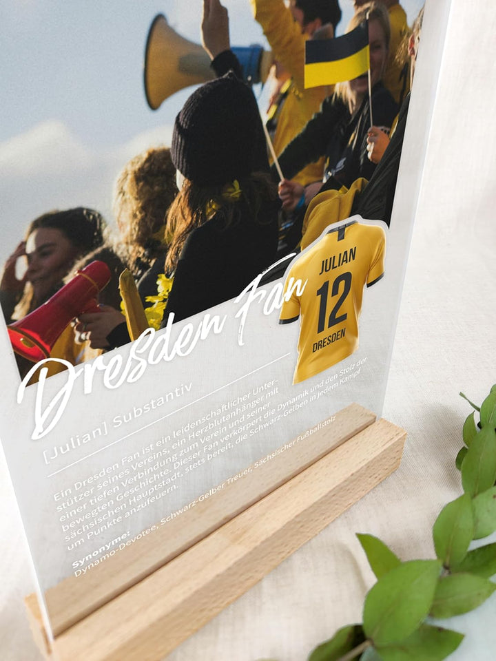 Dresden Geschenk personalisiert - Acryl Geschenk - Definition: Dresden Fan - Dresden Fanartikel, Dre