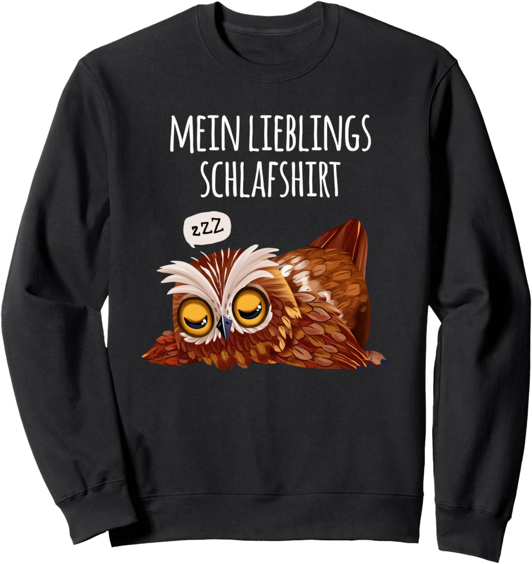 Mein Lieblings-Schlafshirt Eule Müde Eulen Sweatshirt