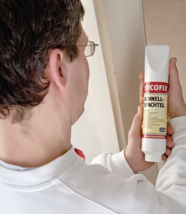 Sycofix Schnellspachtel 1,3 kg, für innen und aussen, rosthemmend, rissfrei, weiss, Acryl Schnellspa