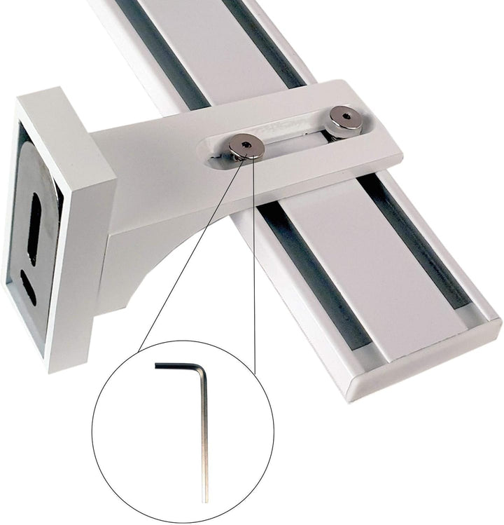 Vorhangschiene "weiss" aus Aluminium, alle Längen bis 480cm möglich, Flache Gardinenschiene (7mm), 1