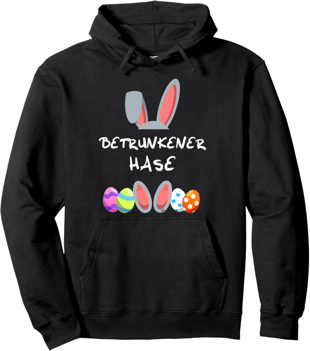 Betrunkener Hase Osterhase Partnerlook Outfit Ostern Pullover Hoodie