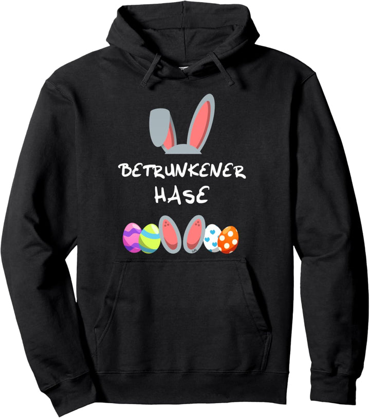 Betrunkener Hase Osterhase Partnerlook Outfit Ostern Pullover Hoodie
