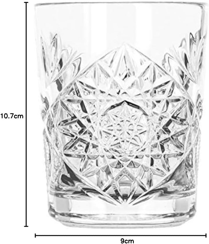 Libbey Hobstar Whiskygläser, Wasserglas, Saftglas, Kristallglas, 350 ml, 6 Stück