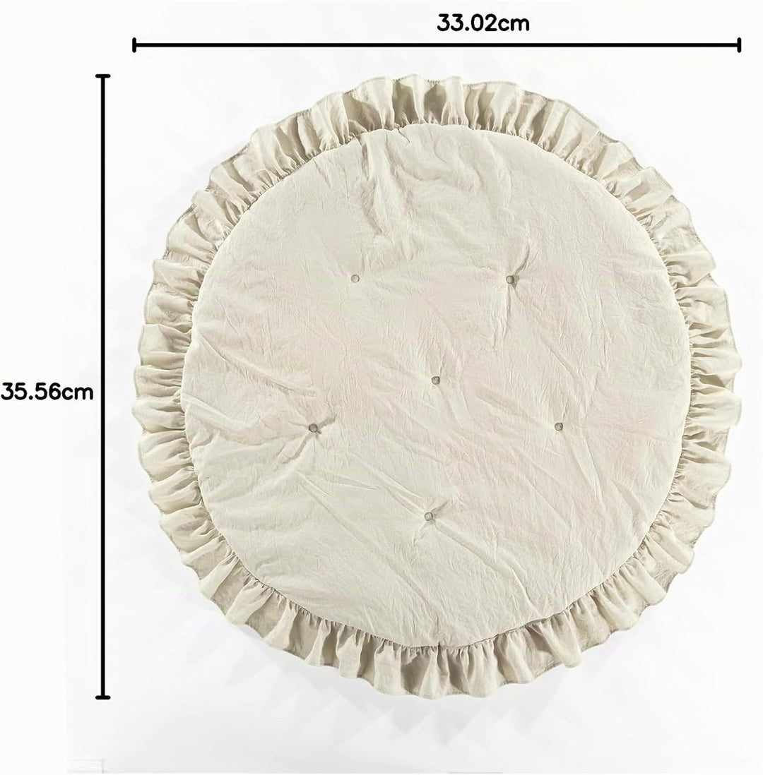 Lush Decor Baby Runde Rüschen-Spielmatte, 91,4 cm Durchmesser, neutral, Neutral
