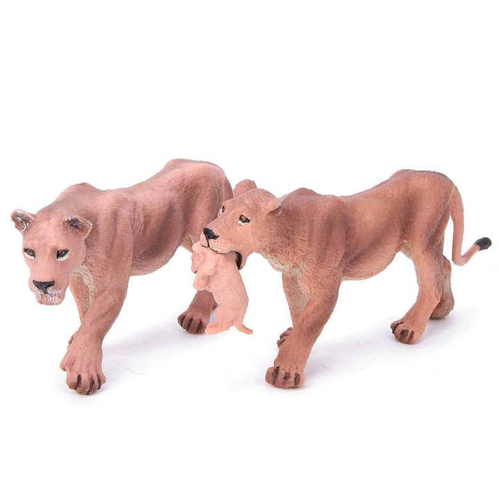 2 Pcs Löwinnen Modell Kunststoff Collection Dekoration Tier Modell Spielzeug frühes Pädagogisches Sp
