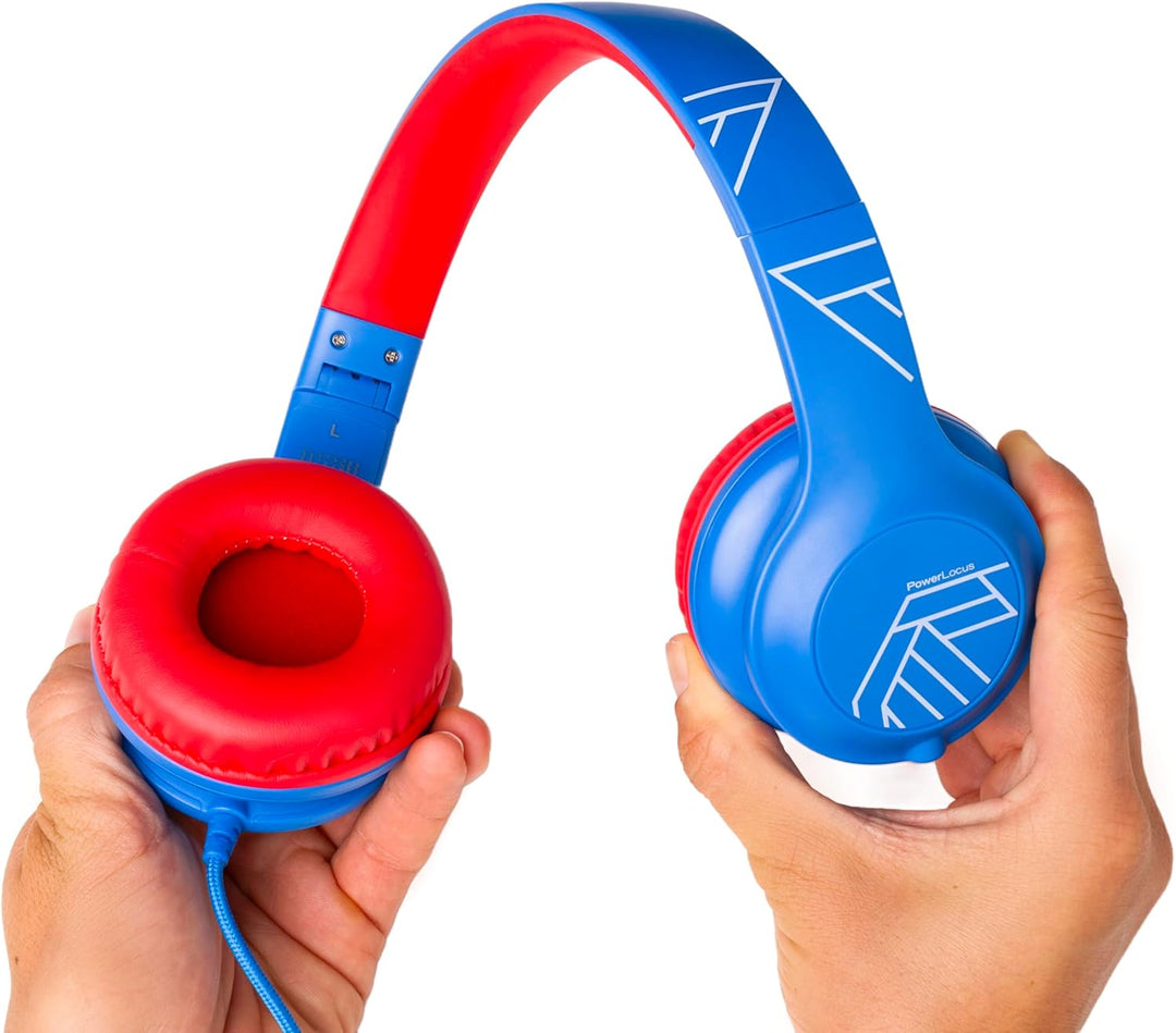 PowerLocus Kinder Kopfhörer mit Kabel, 85/94dB Sichere Lautstärke, 3.5mm Aux Jack, Hi-Fi Stereo, Hoc