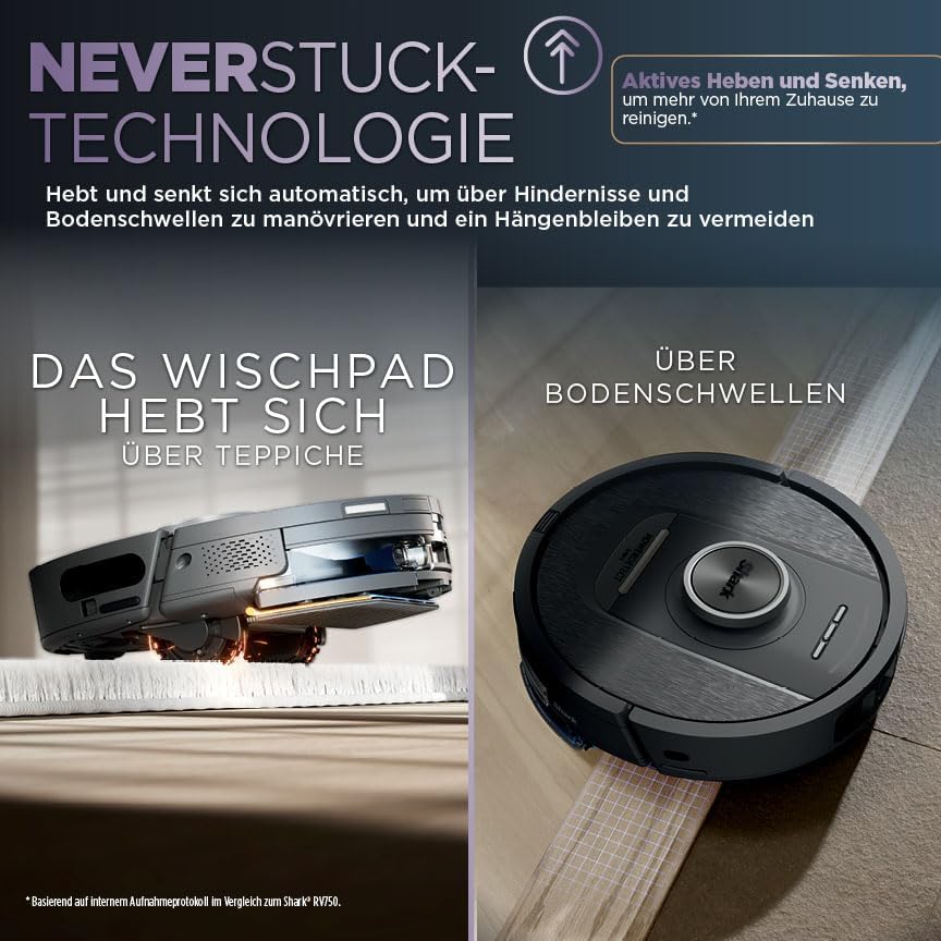 Shark PowerDetect 2-in-1 Saugroboter & Wischroboter, NeverTouch Pro 60-Tage-Selbstentleerung, selbst