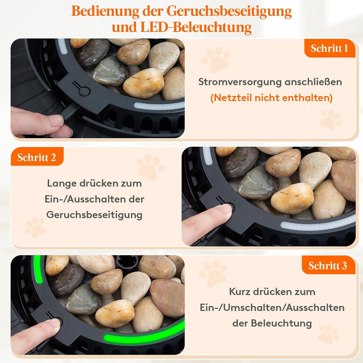 Lifewit Katzenklo Blumentopf mit Pflanze & Schaufel, Katzenklo Versteckt mit Geruchsbeseitigung, Inf