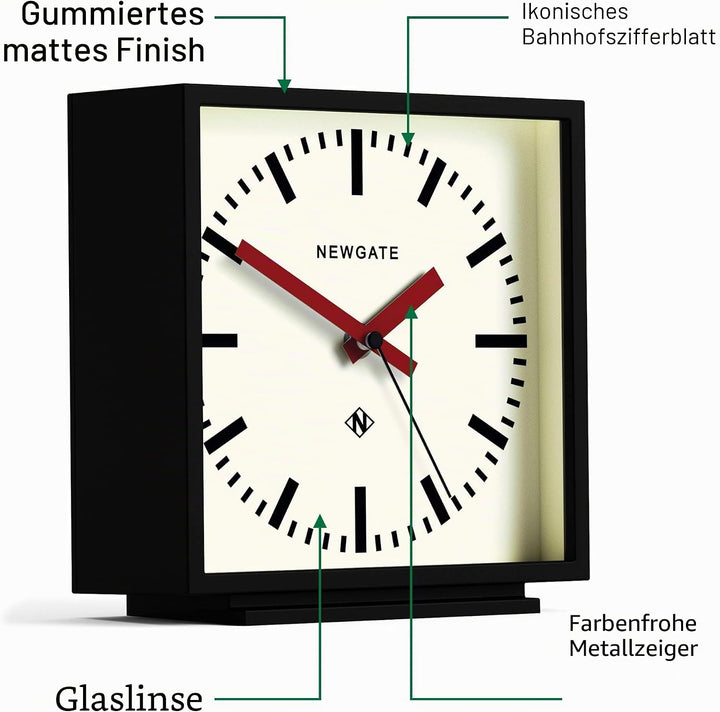 NEWGATE® Amp Silent Sweep Kaminuhr – 'No Tick' – eine Moderne Kaminuhr – Uhren für Wohnzimmer – Büro