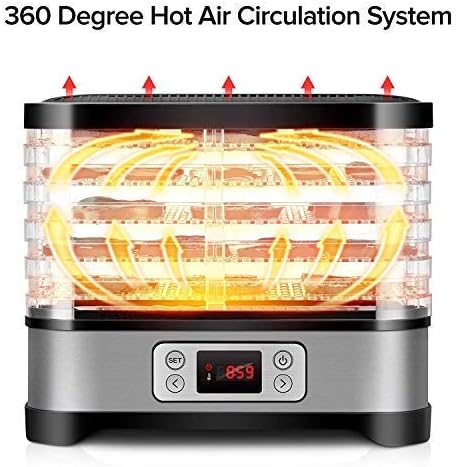 Obst und Gemüse-Trockner, LCD-Display, 72-Stunden-Timer, 8 Paletten, Dehydrator für Lebensmittel, Le